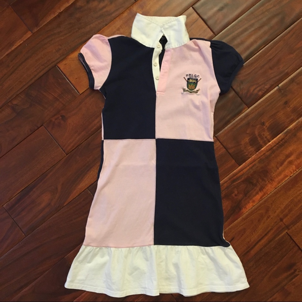 HP🎉 Ralph Lauren Light Pink and Blue Dress